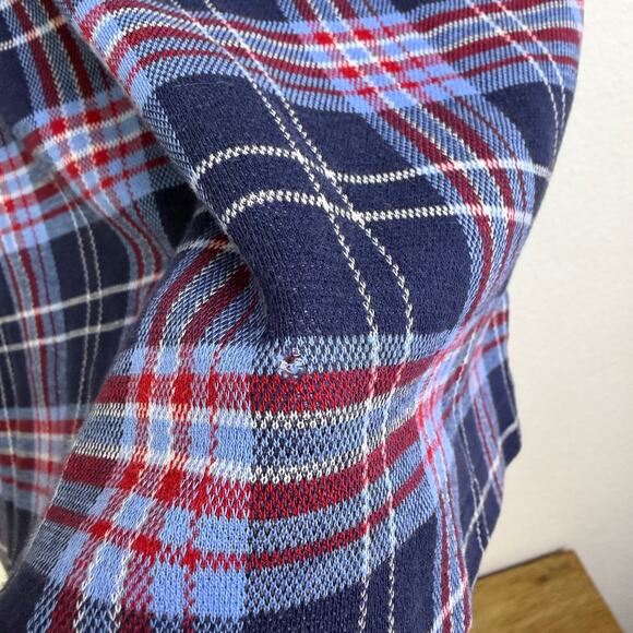 Vtg Polo Ralph Lauren Shirt Mens XL Plaid Red Blue Short Sleeve Button Casual * - Picture 3 of 11